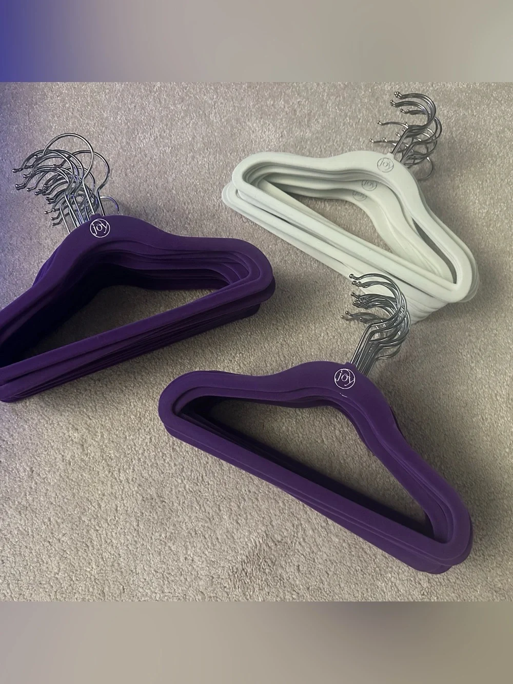 Kids Joy Mangano velvet flocked slim hangers -51